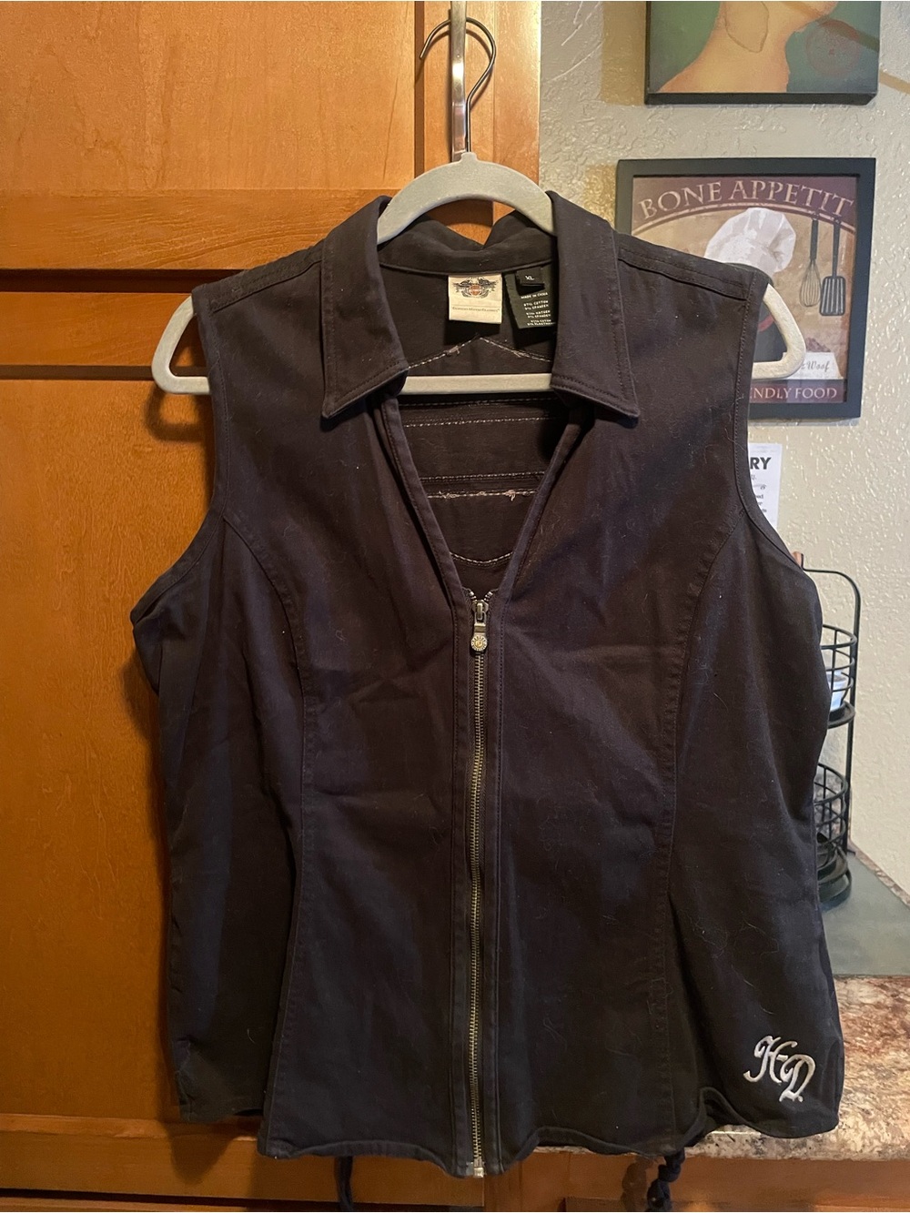 Harley-Davidson Black Jacket/Top with Logo Label